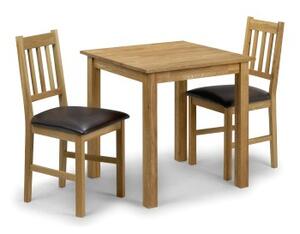 Cox White Solid Oak Square Table 2 Chairs - Chairs