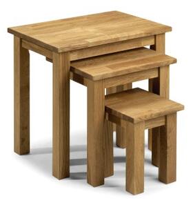 Cox Solid Oak Nest Of 3 Tables