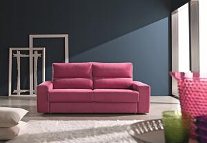 Ettore Handmade 2 Seater Sofa Italian Pink Real Fabric