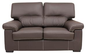 Patrick Handmade Contemporary 2 Seater Sofa Italian Chocolate Brown Real Leather