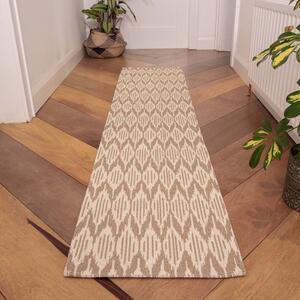 Natural Stripe Woven Sustainable Runner Recycled Cotton Rug | Kendall