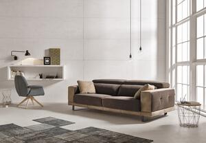 Ambar Original 2 Seater Sofa Italian Brown Real Fabric