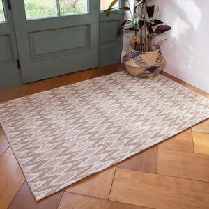 Natural Stripe Woven Sustainable Recycled Cotton Rug | Kendall