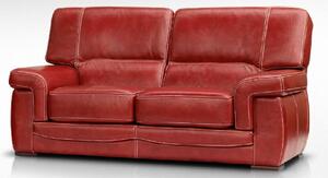Siena Custom Made 2 Seater Sofa Settee Italian Red Real Leather