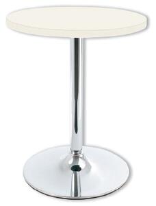 Coltine Chrome Bistro Round White Table