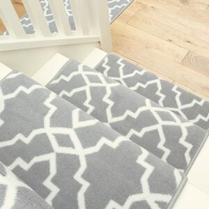 Grey Trellis Stair Carpet Runner - Cut to Measure | Scala