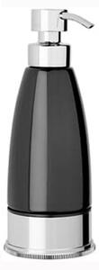 Samuel Heath Style Moderne Freestanding Black Ceramic Liquid Soap Dispenser N6666B Chrome Plated
