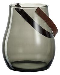 Giardino Candle holder - / Fabriqué main - Ø 19 x H 22 cm by Leonardo Grey/Transparent