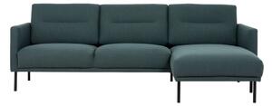 Vickie Chaiselongue Sofa (Rh) - Dark Green Black Legs