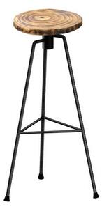 Nikita Bar stool - / H 82 cm - Wood & metal by Zeus Natural wood