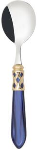 ALADDIN GOLD-PLATED RING 6 SOUP SPOONS - Blue