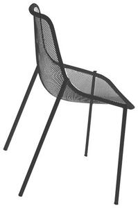 Round Stacking chair - Metal by Emu Black