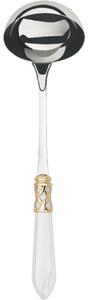 ALADDIN GOLD-PLATED RING SOUP LADLE - White