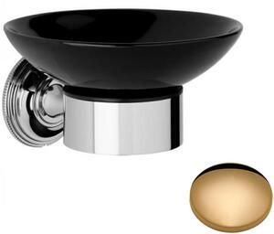 Samuel Heath Style Moderne Soap Holder Black Ceramic N6634B Non Lacquered Brass