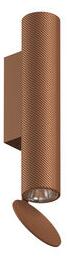 Flauta Spiga 1 Wall light - / LED - Chevron pattern / H 22.5 cm by Flos Copper/Metal