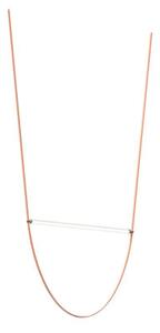 WireLine LED Pendant - / Glass tube L 130 cm & rubber strap by Flos Pink