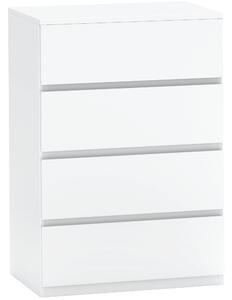 HOMCOM Chest of Drawers, 4-Drawer Storage Cabinets, Modern Dresser, Storage Drawer Unit for Bedroom