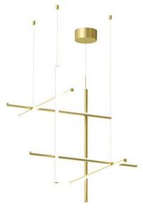 Coordinates S3 Pendant - LED / L 78 x H 78 cm by Flos Gold/Metal