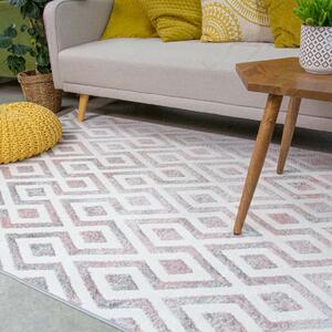 Geometric Pink Ombre Living Room Rug | Enzo