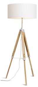 Darwin Floor lamp - / Fabric & wood - Adjustable height 143 to 173 cm by It's about Romi White