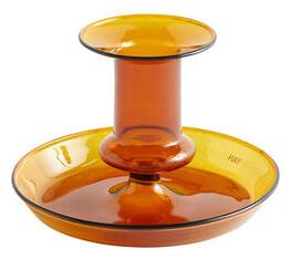 Flare Small Candle stick - / Glass by Hay Yellow/Orange