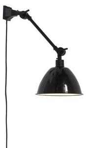 Amsterdam Small Wall light with plug - / Metal lampshade - L 60 cm by It's about Romi Black