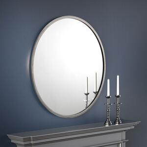 Octave Round Pewter Finish Wall Mirror