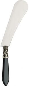 ALADDIN OLD SILVER-PLATED RING CHEESE SPREADER & KNIFE - Burgundy Red