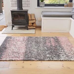Blush Distressed Textured Shaggy Rug | Florence