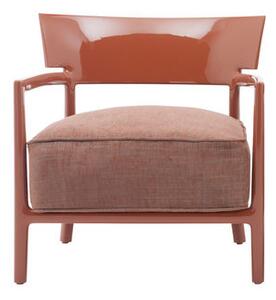 Cara Solid Color Armchair - / Tissu by Kartell Red/Orange