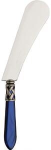 ALADDIN OLD SILVER-PLATED RING CHEESE SREADER & KNIFE - Blue