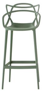Masters Bar chair - H 75 cm - Polypropylen by Kartell Green