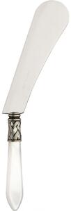 ALADDIN OLD SILVER-PLATED RING CHEESE SPREADER & KNIFE - White