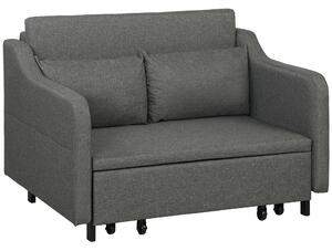 HOMCOM Two-Seater Pull-Out Sofa Bed - Grey