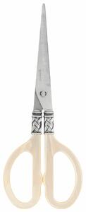 ALADDIN OLD SILVER-PLATED RING KITCHEN SCISSORS - Ivory