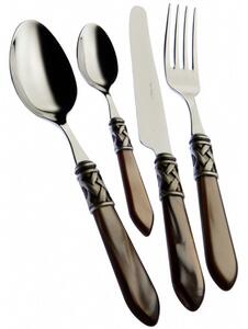 ALADDIN OLD SILVER-PLATED RING CUTLERY SET 24 - Ivory