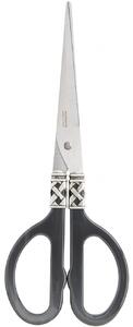 ALADDIN OLD SILVER-PLATED RING KITCHEN SCISSORS - Green