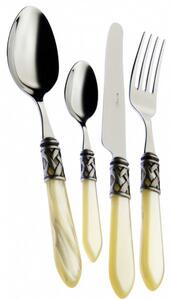 ALADDIN OLD SILVER-PLATED RING CUTLERY SET 24 - Green