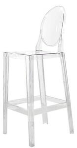 One more Bar chair - H 65cm - Plastic by Kartell Transparent