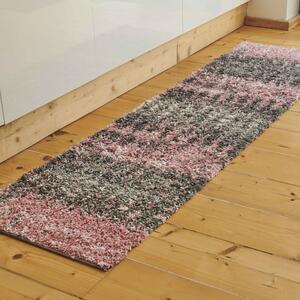 Blush Distressed Textured Shaggy Runner Rug | Florence
