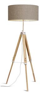 Darwin Floor lamp - / Fabric & wood - Adjustable height 143 to 173 cm by It's about Romi Beige/Natural wood