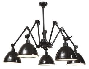 Amsterdam Pendant - / 5 metal lampshades - Ø 160 cm by It's about Romi Black