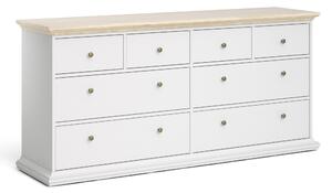 Party Chest Of 8 Drawers In White Oak