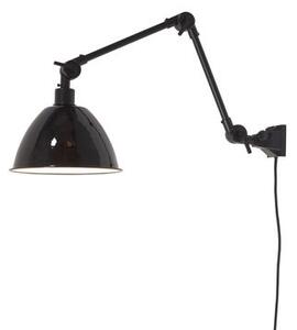 Amsterdam Medium Wall light with plug - / Metal lampshade - L 85 cm by It's about Romi Black
