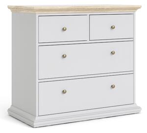 Party Chest Of 4 Drawers In White Oak