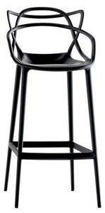 Masters Bar chair - H 75 cm - Polypropylen by Kartell Black