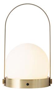 Carrie LED Wireless lamp - / Recharges via USB - Metal & glass by Menu Gold/Metal