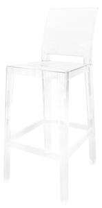 One more please Bar chair - H 65cm - Plastic by Kartell Transparent