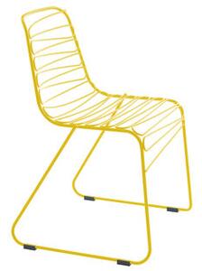 Flux Stacking chair - Metal by Magis Yellow