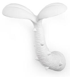 Sprout Small Hook - / H 18 cm - Resin by Seletti White